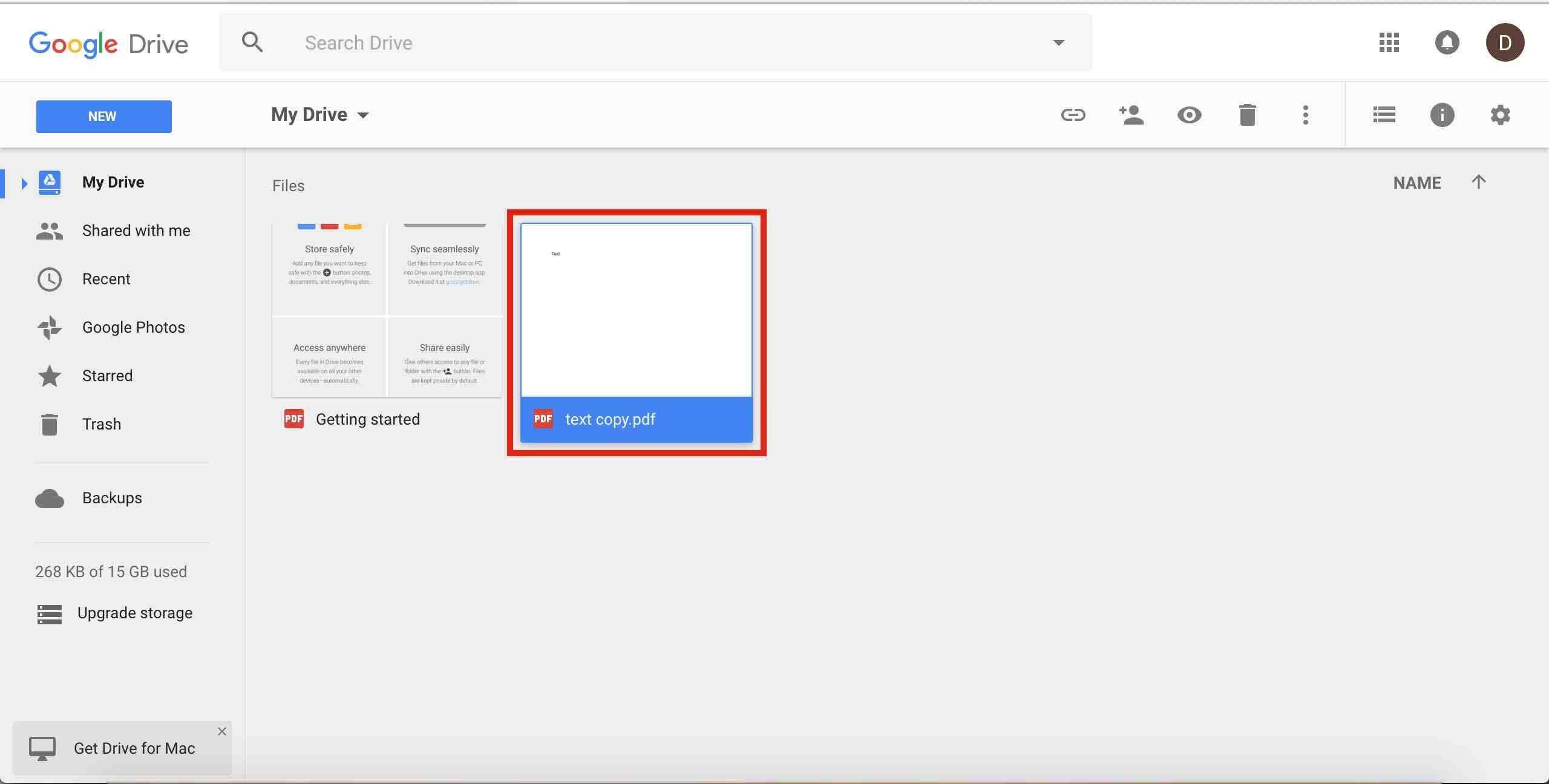 Où se trouve le dossier Google Drive ?