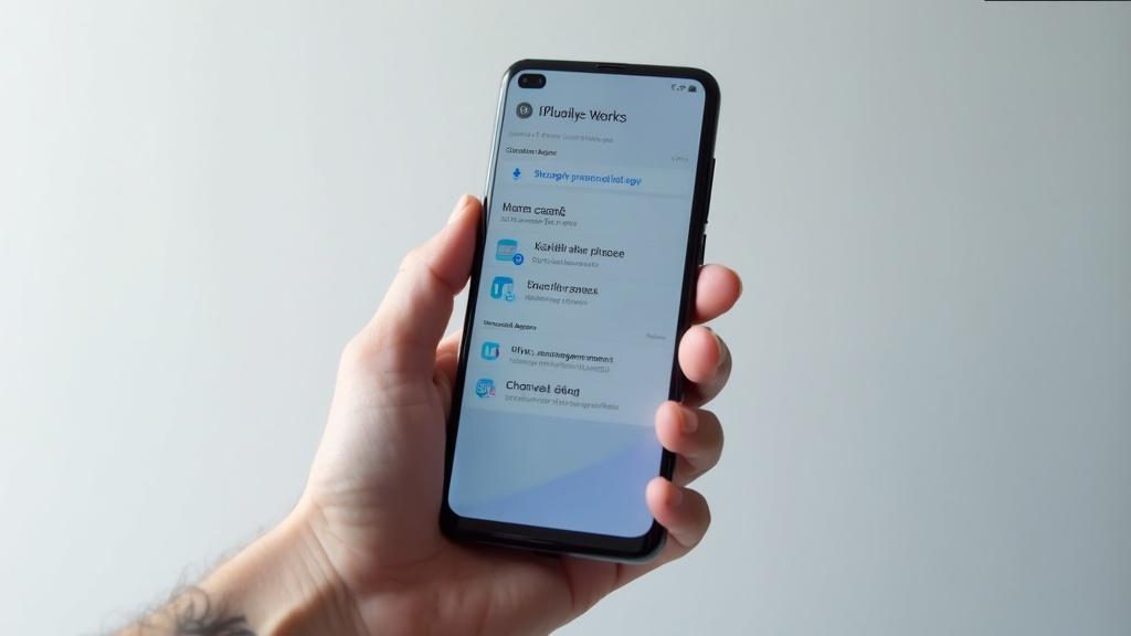 Gros plan d'un smartphone affichant une application mobile