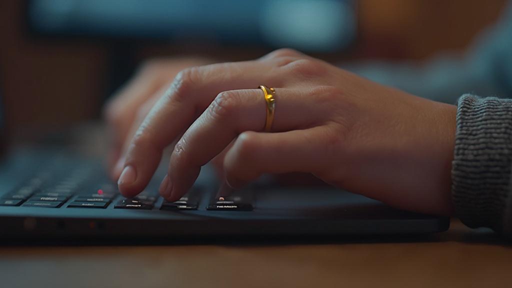 Gros plan sur les mains d'une personne tapant sur un clavier d'ordinateur