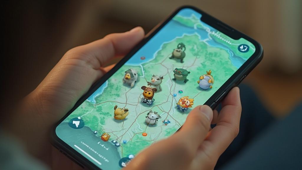 Image d'écran montrant un jeu mobile avec des créatures fantaisistes
