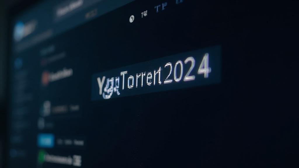 Image affichant le logo et le nom de Ygg Torrent 2024 sur un écran sombre