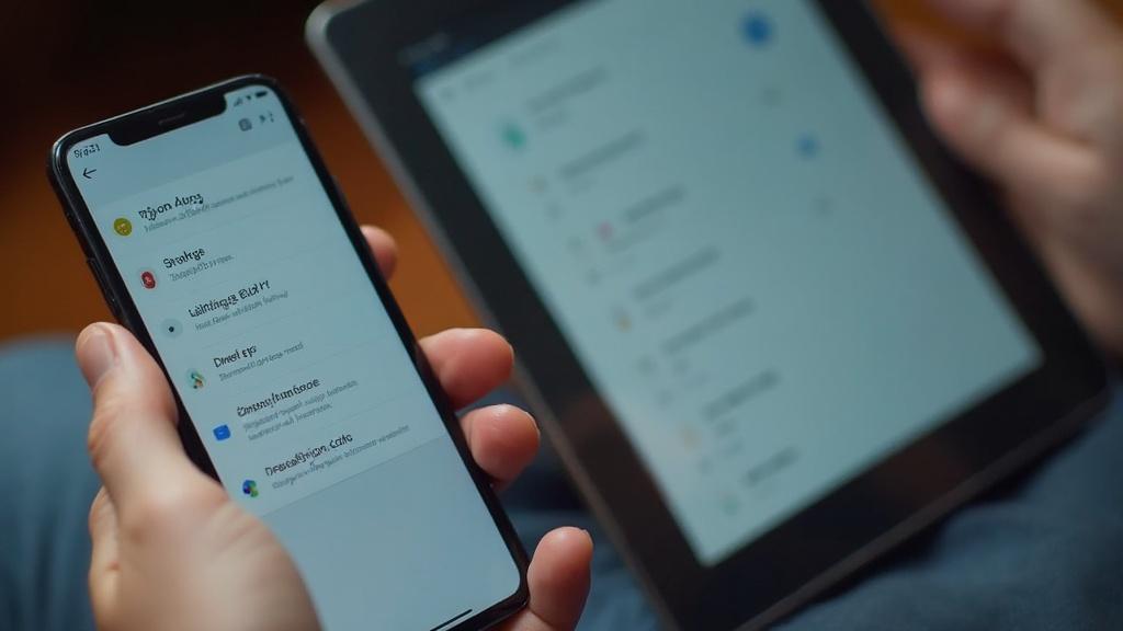 Gros plan d'un menu d'applications sur un écran de smartphone.