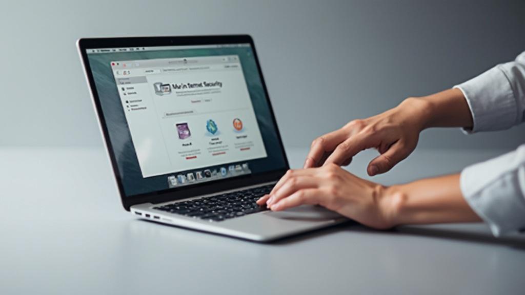 Personne utilisant un ordinateur portable pour accéder à un site de sécurité internet